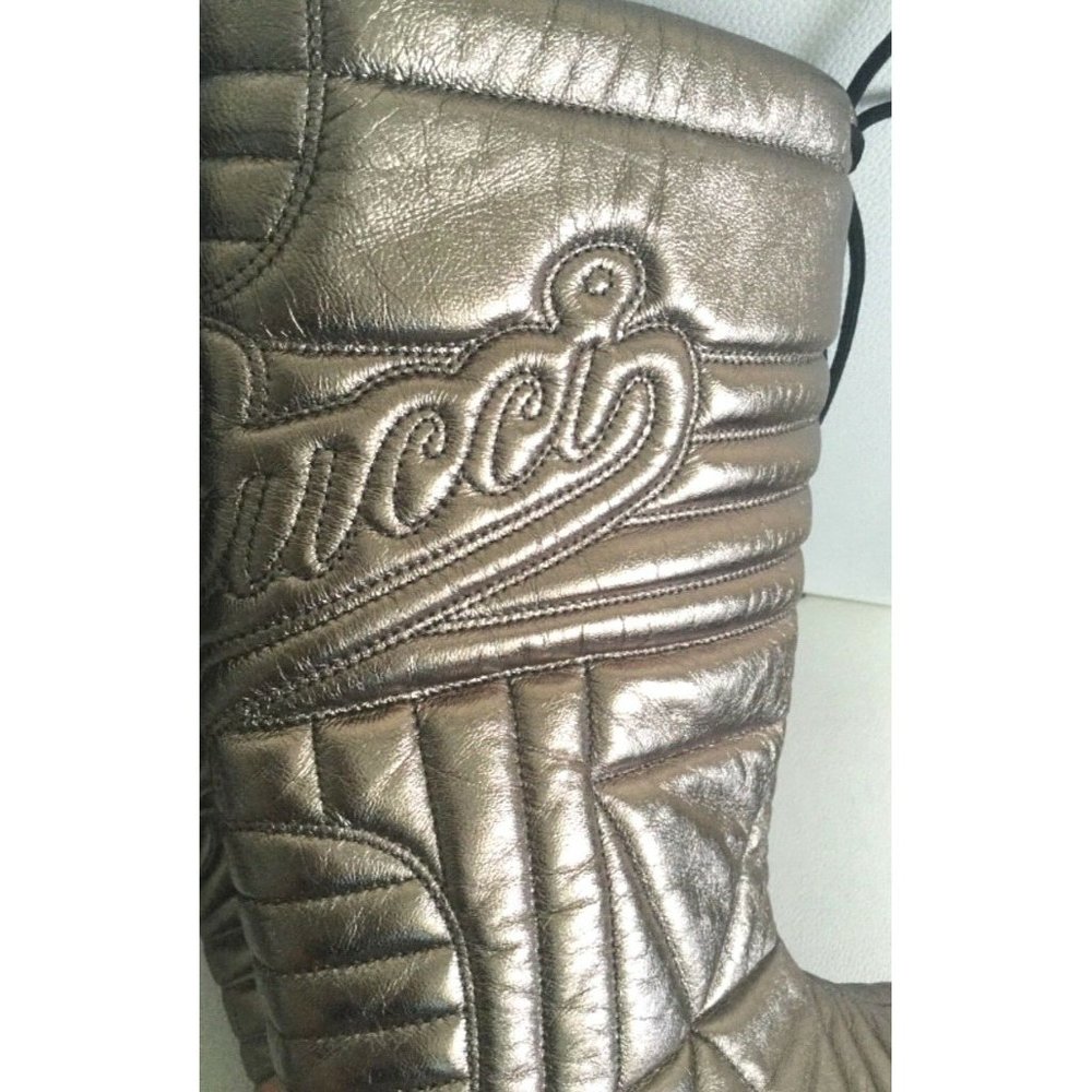 Gucci Women's Boots Winter Ski Snow GG Logo Gold Brown NEW Authentic  IT 36 US 6 - Picture 11 of 12